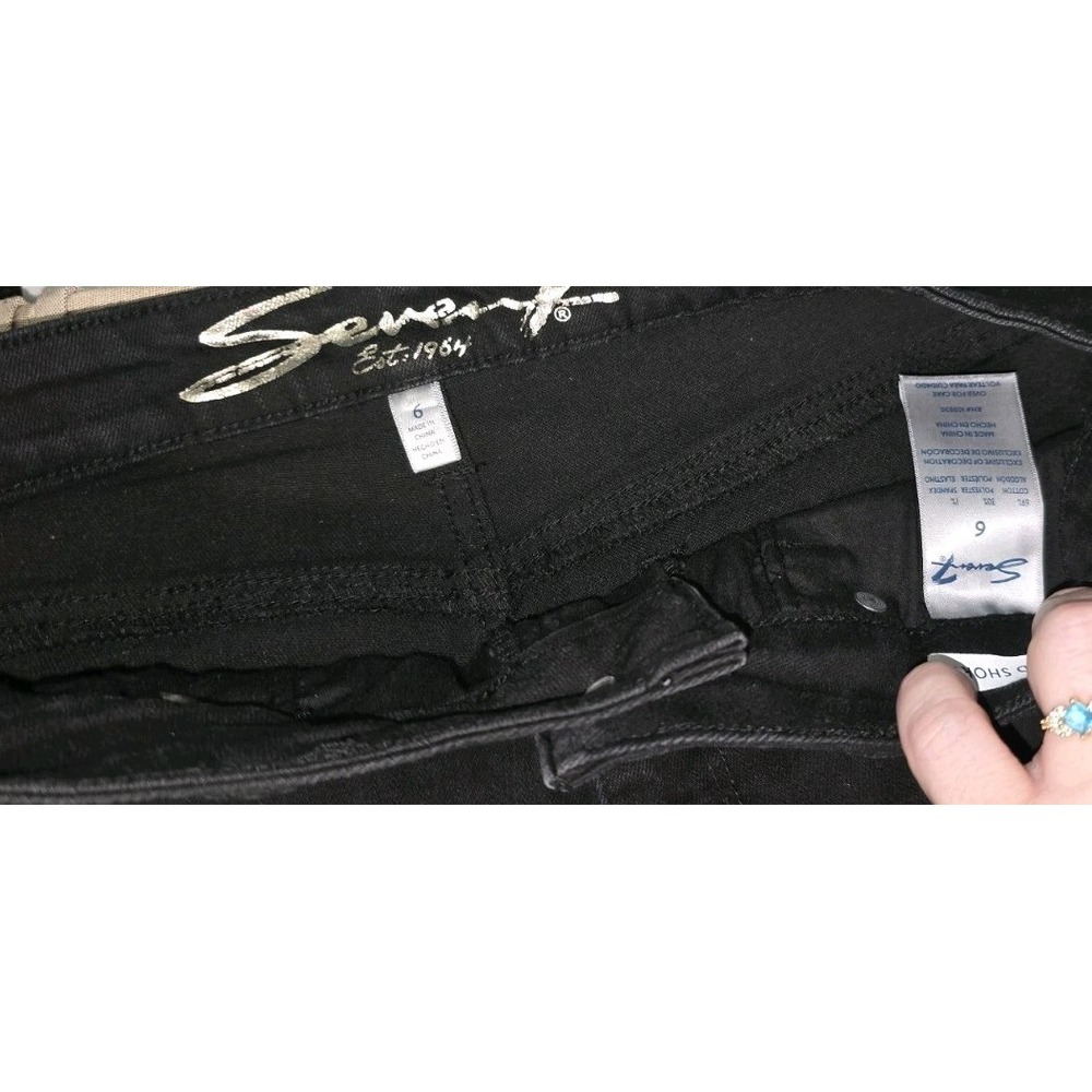 Seven‎ 7 Jean Shorts Womens Size 6 31x5 Distressed Denim Weekend Shorts Stretchy - Picture 8 of 9